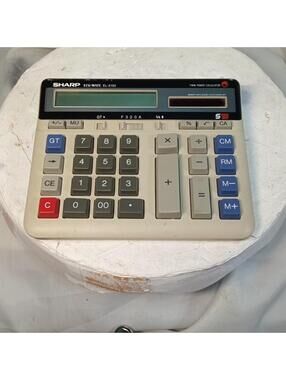 Sharp ELSI Mate EL-2135 Vintage Calculator Twin Power Solar Battery Fully Tested